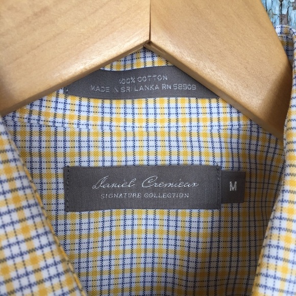 Daniel Cremieux White & Yellow Checked Shirt - Picture 2 of 4